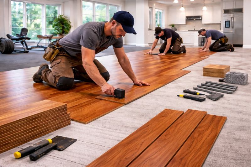 Cherry Floor Installation in Far Rockaway, NY